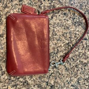 Red coach coin purse